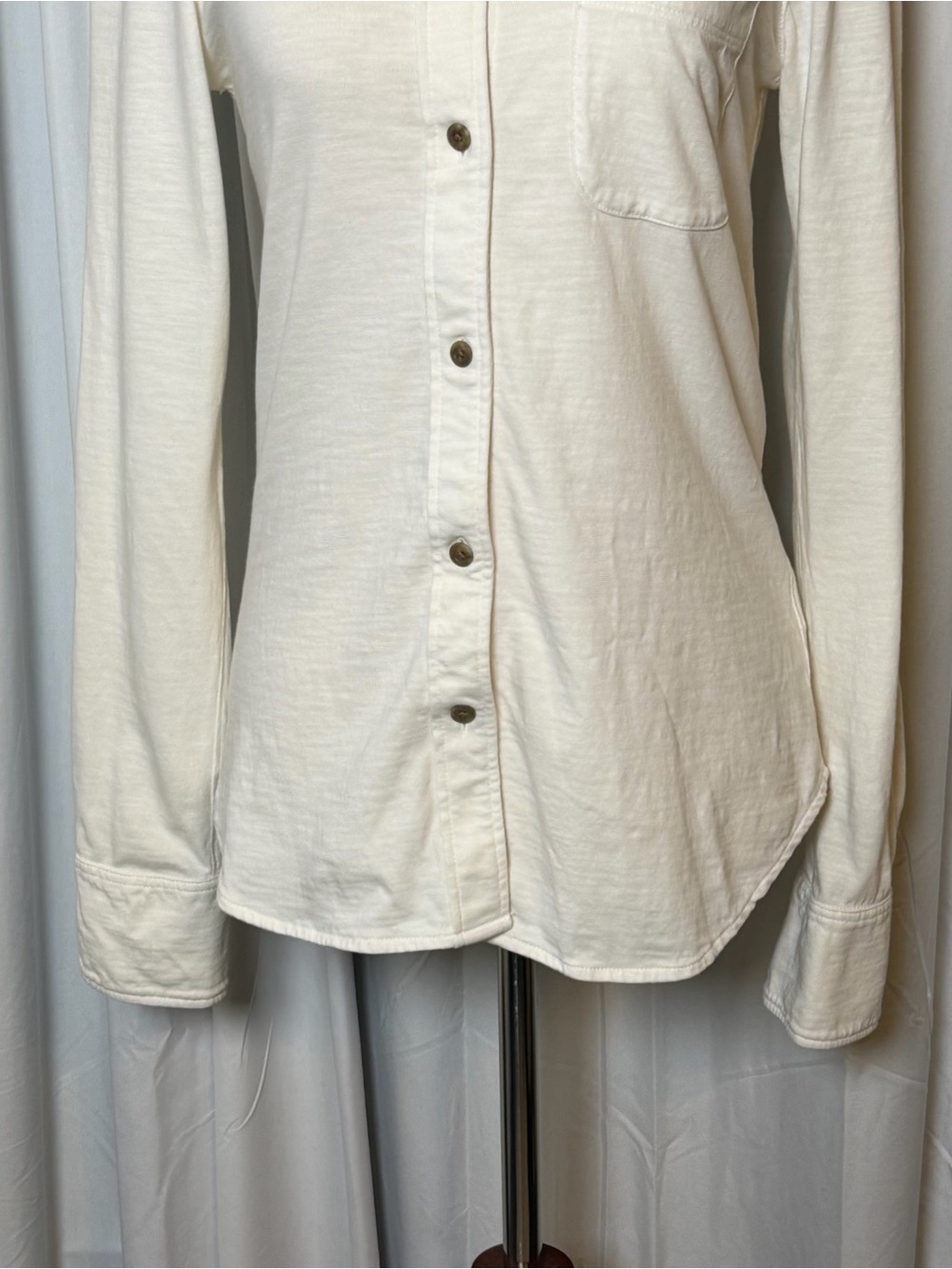 Faherty Sunwashed Knit Shirt White Organic Cotton Small - Picture 6 of 12